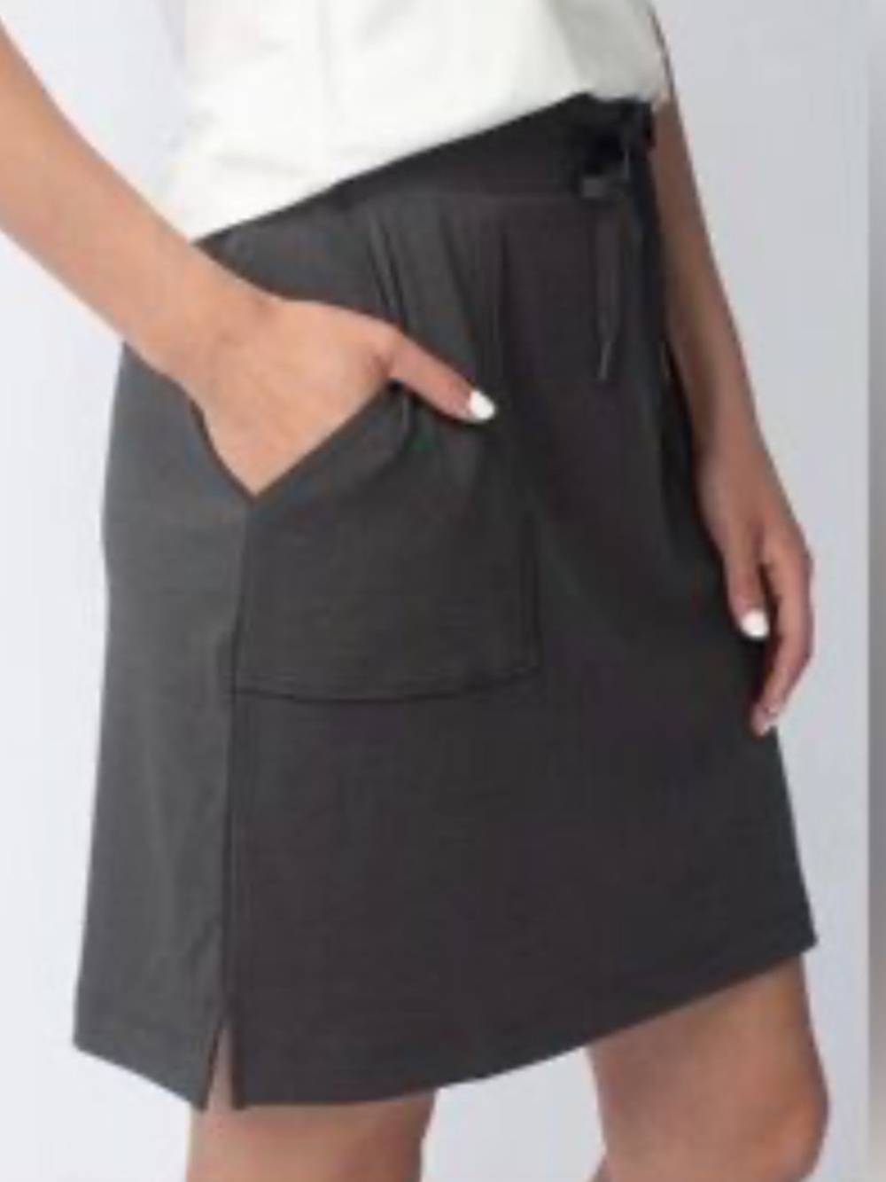 NWT Cozy Earth Women's Brushed Bamboo Patch Pocket Skirt Large